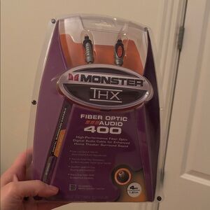 Monster THX Fiber Optic Audio 400 High-Performance Figital Audio Cable 4FT